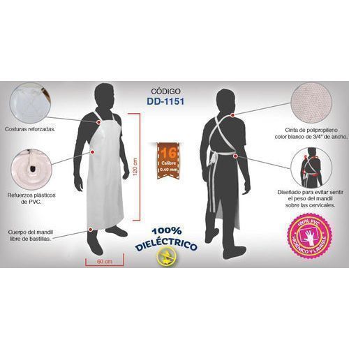 Jyrsa Dd - 1151 Mandil Pvc Impermeable Sanitario Limpieza - Garufa Jeans