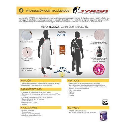 Jyrsa Dd - 1151 Mandil Pvc Impermeable Sanitario Limpieza - Garufa Jeans