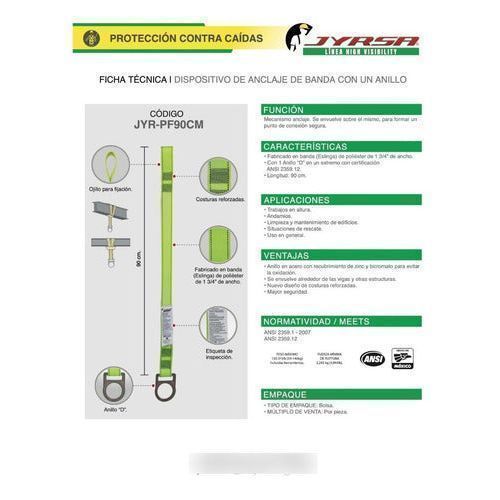Jyrsa Kit Seguridad Altura Anti Caída Arnés Línea Vida Ancla - Garufa Jeans