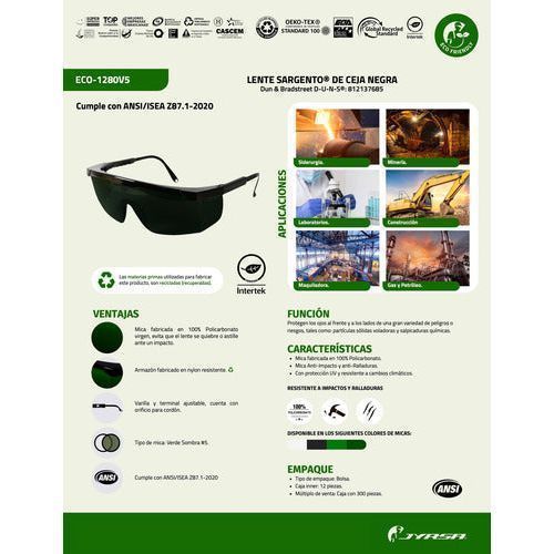 Lentes Jyrsa Sargento Protección Y Seguridad Industrial - Garufa Jeans