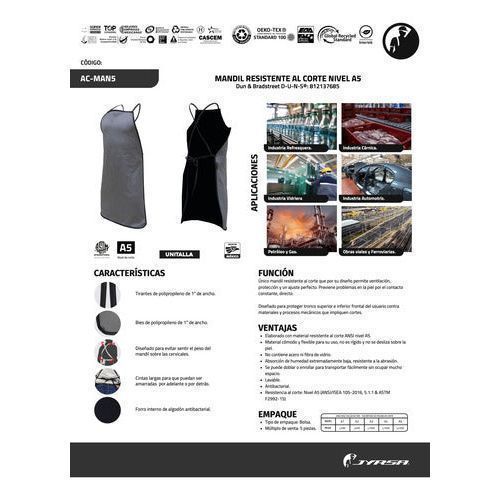 Mandil Delantal Jyrsa Ac - man5 Anticorte Industrial Nivel A5 - Garufa Jeans