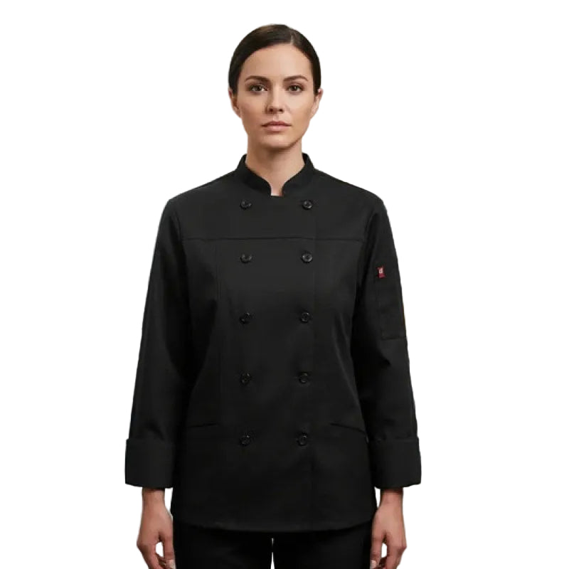 Red Kap 053w Filipina Chef Mujer Manga Larga Con Flujo Aire #mlpos_1 | Color: BK - Negra #color_bk_-_negra #sku_053wbkrgl #sku_053wbkrgm #sku_053wbkrgs #sku_053wbkrgxl #sku_053wbkrgxs