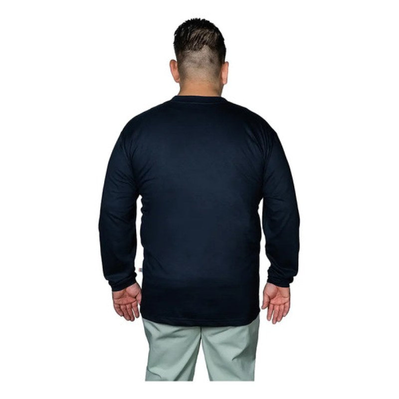 Playera Brans Cuello Redondo Manga Larga Resistente 4xl-5xl #mlpos_5 | Color: Azul marino #color_azul_marino #sku_brrlmr4xl #sku_brrlmr5xl