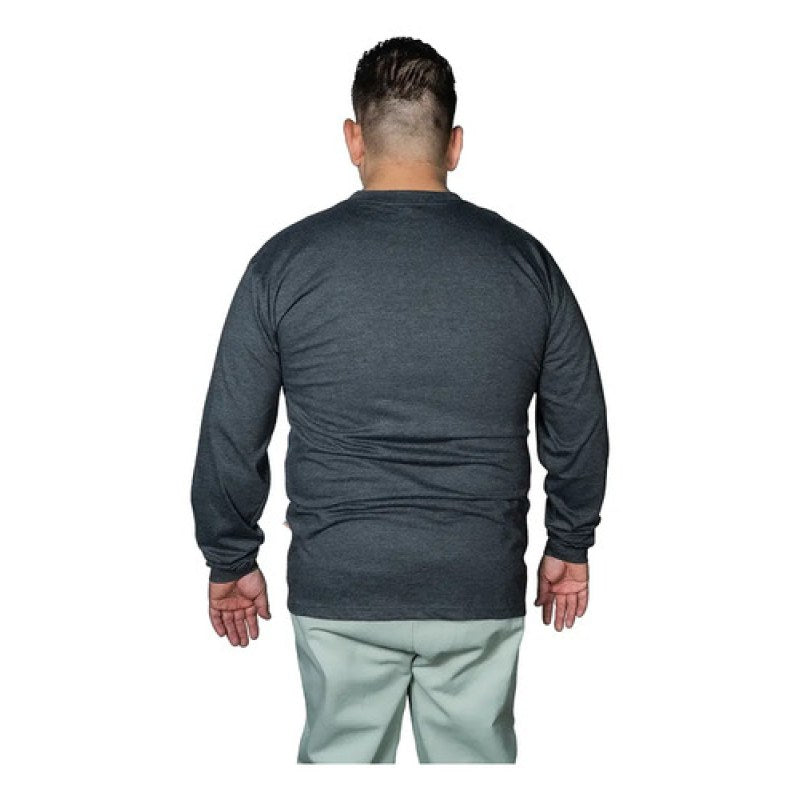Playera Brans Cuello Redondo Manga Larga Resistente 4xl-5xl #mlpos_8 | Color: Gris oscuro #color_gris_oscuro #sku_brrlox4xl #sku_brrlox5xl