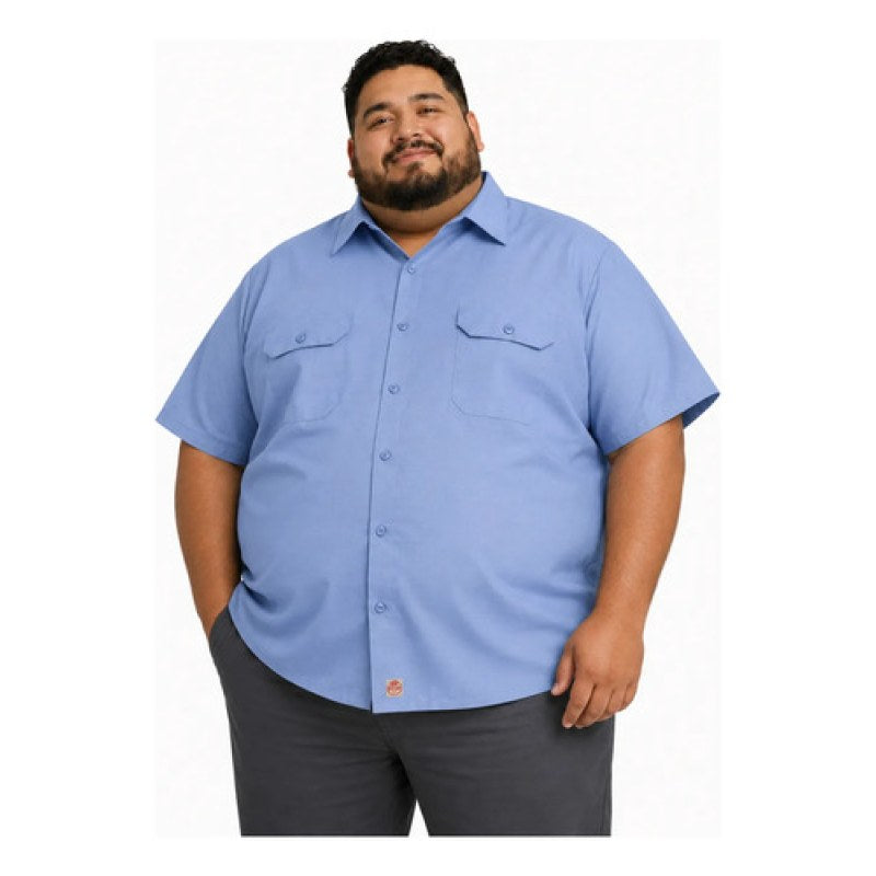 Red Kap Sy60 Camisa Trabajo Manga Corta Ripstop Talla Extra #mlpos_21 | Color: Azul cielo #color_azul_cielo #sku_sy60lbss3xl