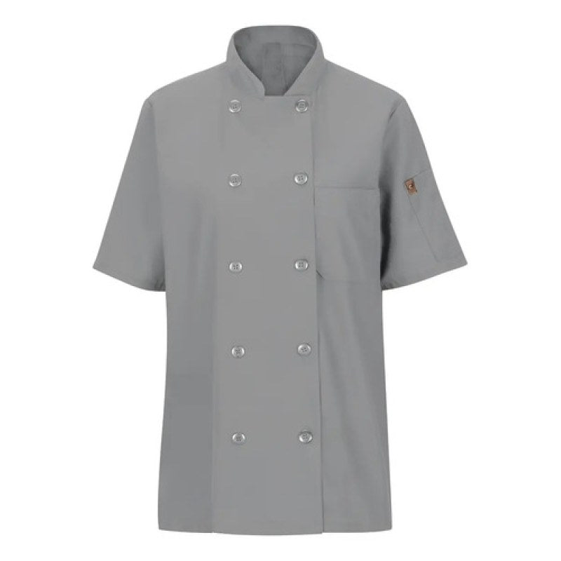 Red Kap 045 Filipina Chef Manga Corta Repelente Aceite Mujer #mlpos_15 | Color: GY - Gris #color_gy_-_gris #sku_045xgyssl #sku_045xgyssm #sku_045xgysss #sku_045xgyssxl #sku_045xgyssxs