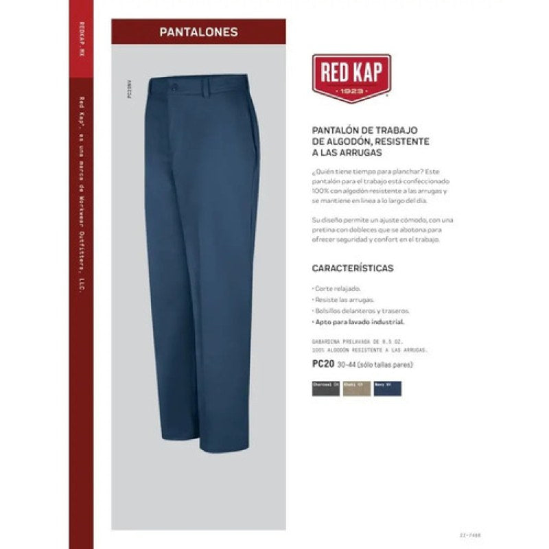Red Kap Pc20 Pantalón De Trabajo Durable 100 Algodón #mlpos_9 | Color: KH - Khaki #color_kh_-_khaki #sku_pc20kh3432