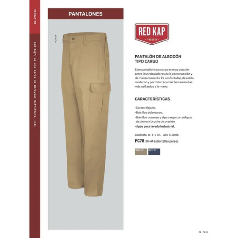 Red Kap Pc76 Pantalón De Trabajo Cargo Industrial Algodón #mlpos_6 | Color: NV - Azul marino #color_nv_-_azul_marino #sku_pc76nv3032 #sku_pc76nv3232 #sku_pc76nv3432 #sku_pc76nv3632 #sku_pc76nv3832