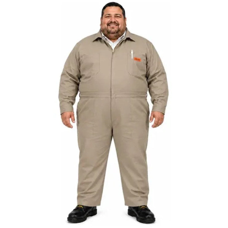 Overol Industrial Gabardina Khaki Pemex 100% Algodón Extras #mlpos_2 | Color: Khaki #color_khaki #sku_ovkh46 #sku_ovkh48 #sku_ovkh50