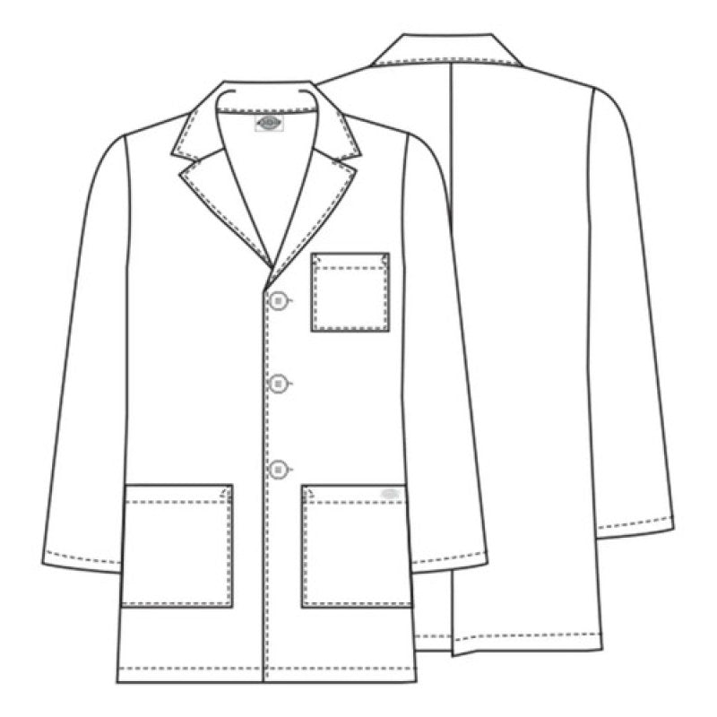 Dickies 81404 Bata Corta Médica Consulta Hombre Talla Extra #mlpos_5 | Color: Blanca #color_blanca #sku_81404dwhz2xl #sku_81404dwhz3xl