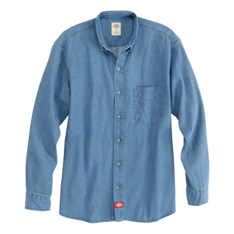 Camisa Dickies Wl30 Mezclilla Manga Larga Durable Resistente #mlpos_13 | Color: SB - Stone Washed #color_sb_-_stone_washed #sku_wl30sb2xl #sku_wl30sbl #sku_wl30sbm #sku_wl30sbs #sku_wl30sbxl