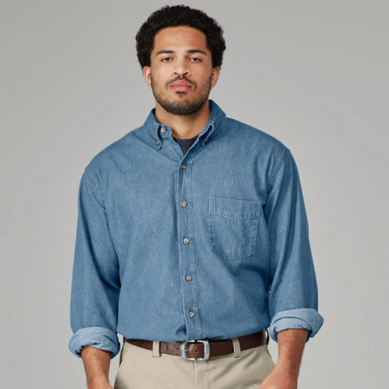 Camisa Dickies Wl30 Mezclilla Manga Larga Durable Resistente #mlpos_5 | Color: SB - Stone Washed #color_sb_-_stone_washed #sku_wl30sb2xl #sku_wl30sbl #sku_wl30sbm #sku_wl30sbs #sku_wl30sbxl