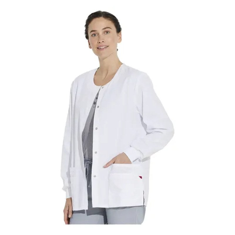 Dickies 86306 Chamarra Médica Clínica Quirúrgica Mujer #mlpos_3 | Color: WHWZ - Blanca #color_whwz_-_blanca #sku_86306whwzl #sku_86306whwzm #sku_86306whwzs #sku_86306whwzxl #sku_86306whwzxs