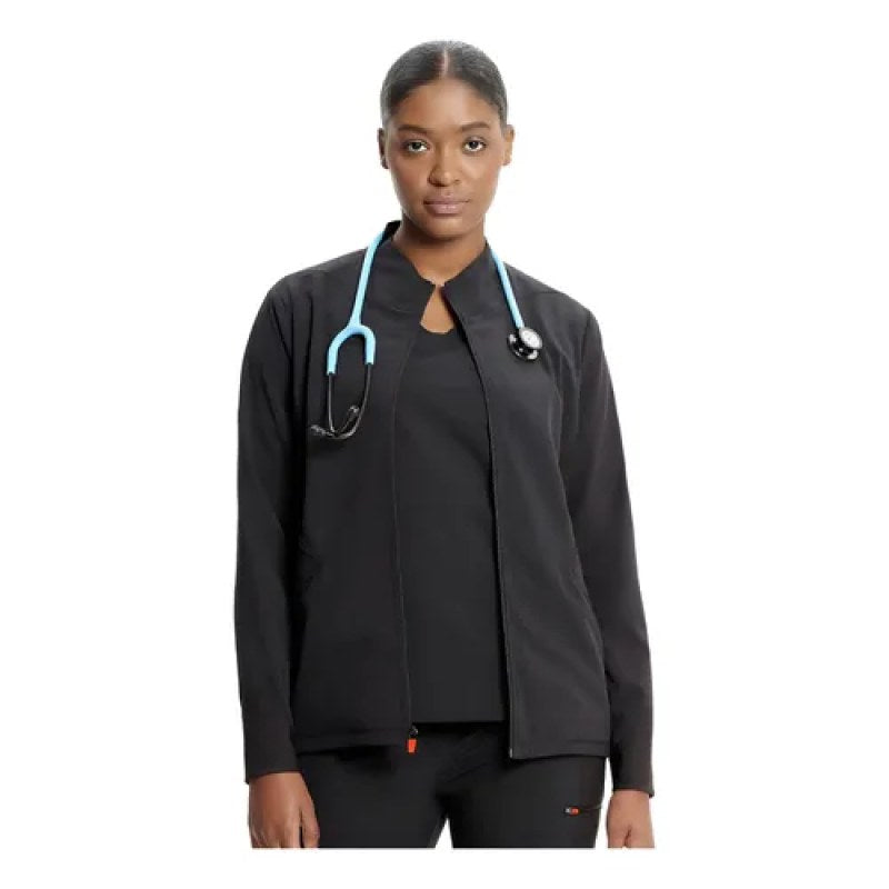 Infinity In320a Chamarra Médica Clínica Antibacterial Mujer #mlpos_1 | Color: BLK - Negra #color_blk_-_negra #sku_in320ablkl #sku_in320ablkm #sku_in320ablks #sku_in320ablkxl #sku_in320ablkxs
