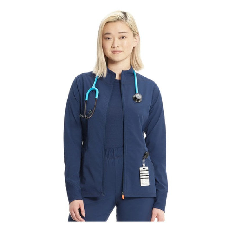 Infinity In320a Chamarra Médica Clínica Antibacterial Mujer #mlpos_15 | Color: NAV - Azul marino #color_nav_-_azul_marino #sku_in320anavl #sku_in320anavm #sku_in320anavs #sku_in320anavxl #sku_in320anavxs