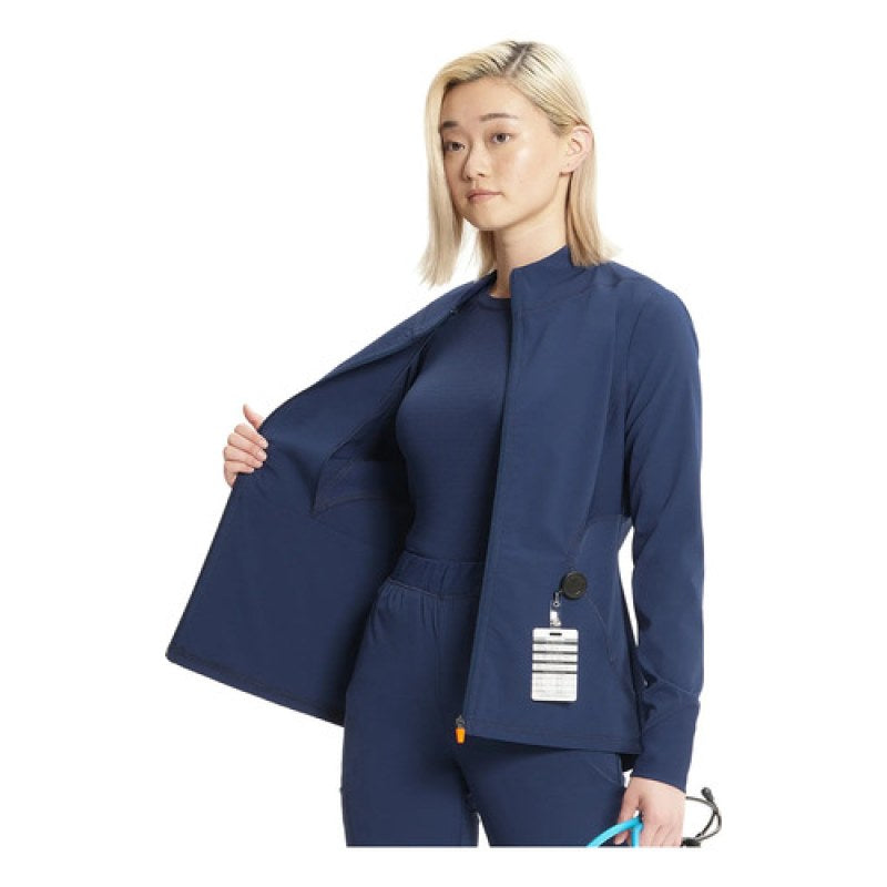 Infinity In320a Chamarra Médica Clínica Antibacterial Mujer #mlpos_17 | Color: NAV - Azul marino #color_nav_-_azul_marino #sku_in320anavl #sku_in320anavm #sku_in320anavs #sku_in320anavxl #sku_in320anavxs