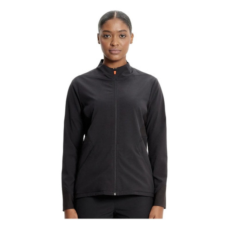 Infinity In320a Chamarra Médica Clínica Antibacterial Mujer #mlpos_2 | Color: BLK - Negra #color_blk_-_negra #sku_in320ablkl #sku_in320ablkm #sku_in320ablks #sku_in320ablkxl #sku_in320ablkxs