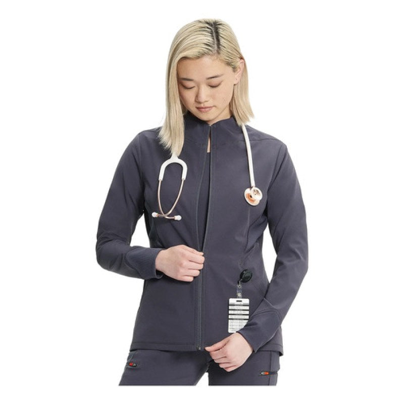 Infinity In320a Chamarra Médica Clínica Antibacterial Mujer #mlpos_22 | Color: PWT - Gris Oxford #color_pwt_-_gris_oxford #sku_in320apwtl #sku_in320apwtm #sku_in320apwts #sku_in320apwtxl #sku_in320apwtxs