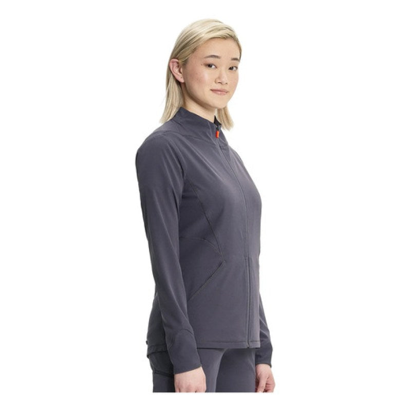 Infinity In320a Chamarra Médica Clínica Antibacterial Mujer #mlpos_25 | Color: PWT - Gris Oxford #color_pwt_-_gris_oxford #sku_in320apwtl #sku_in320apwtm #sku_in320apwts #sku_in320apwtxl #sku_in320apwtxs