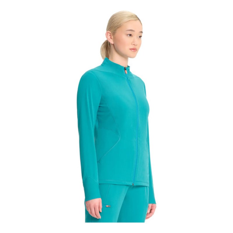 Infinity In320a Chamarra Médica Clínica Antibacterial Mujer #mlpos_39 | Color: TLBN - Teal Blue #color_tlbn_-_teal_blue #sku_in320atlbnl #sku_in320atlbnm #sku_in320atlbns #sku_in320atlbnxs