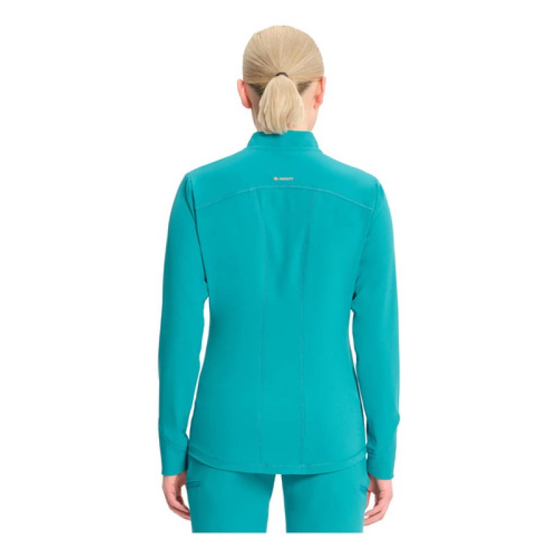 Infinity In320a Chamarra Médica Clínica Antibacterial Mujer #mlpos_41 | Color: TLBN - Teal Blue #color_tlbn_-_teal_blue #sku_in320atlbnl #sku_in320atlbnm #sku_in320atlbns #sku_in320atlbnxs