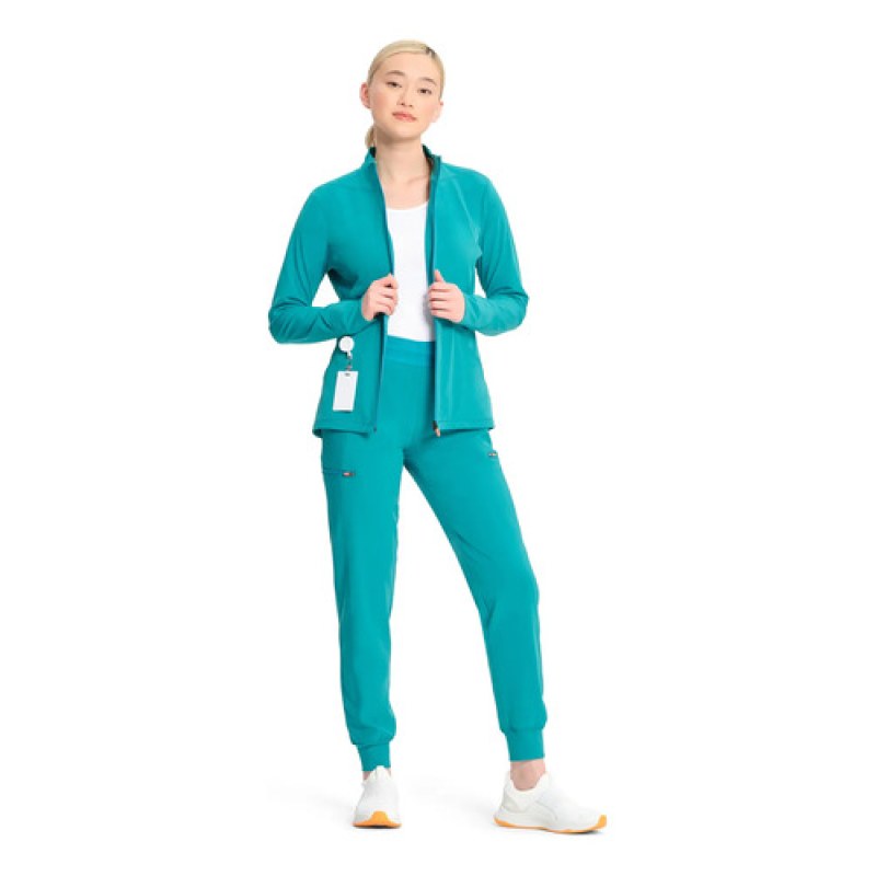 Infinity In320a Chamarra Médica Clínica Antibacterial Mujer #mlpos_42 | Color: TLBN - Teal Blue #color_tlbn_-_teal_blue #sku_in320atlbnl #sku_in320atlbnm #sku_in320atlbns #sku_in320atlbnxs