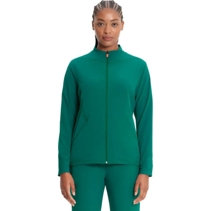 Infinity In320a Chamarra Médica Clínica Antibacterial Mujer #mlpos_8 | Color: HUNN - Hunter #color_hunn_-_hunter #sku_in320ahunnl #sku_in320ahunnm #sku_in320ahunns #sku_in320ahunnxl #sku_in320ahunnxs