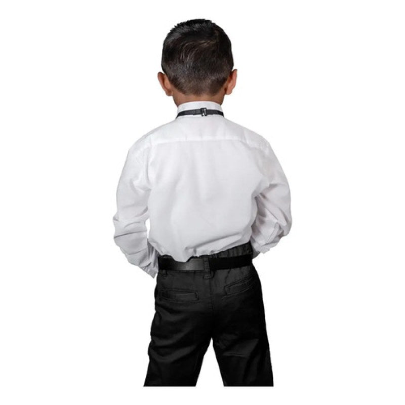 Camisa Zanely Smoking Cuello De Paloma Infantil Juvenil #mlpos_4 | Color: Blanca #color_blanca #sku_znplm02 #sku_znplm04 #sku_znplm06 #sku_znplm08 #sku_znplm10 #sku_znplm12 #sku_znplm14 #sku_znplm16