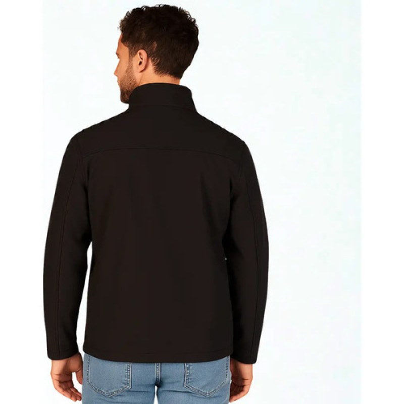 Chamarra Softshell Neopreno Repelente Cálida Térmica #mlpos_11 | Color: Negra #color_negra #sku_pc0046ngl #sku_pc0046ngm #sku_pc0046ngs #sku_pc0046ngxl