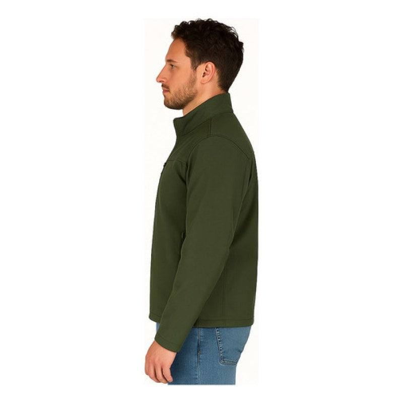 Chamarra Softshell Neopreno Repelente Cálida Térmica #mlpos_14 | Color: Verde Olivo #color_verde_olivo #sku_pc0046vrl #sku_pc0046vrm #sku_pc0046vrs #sku_pc0046vrxl
