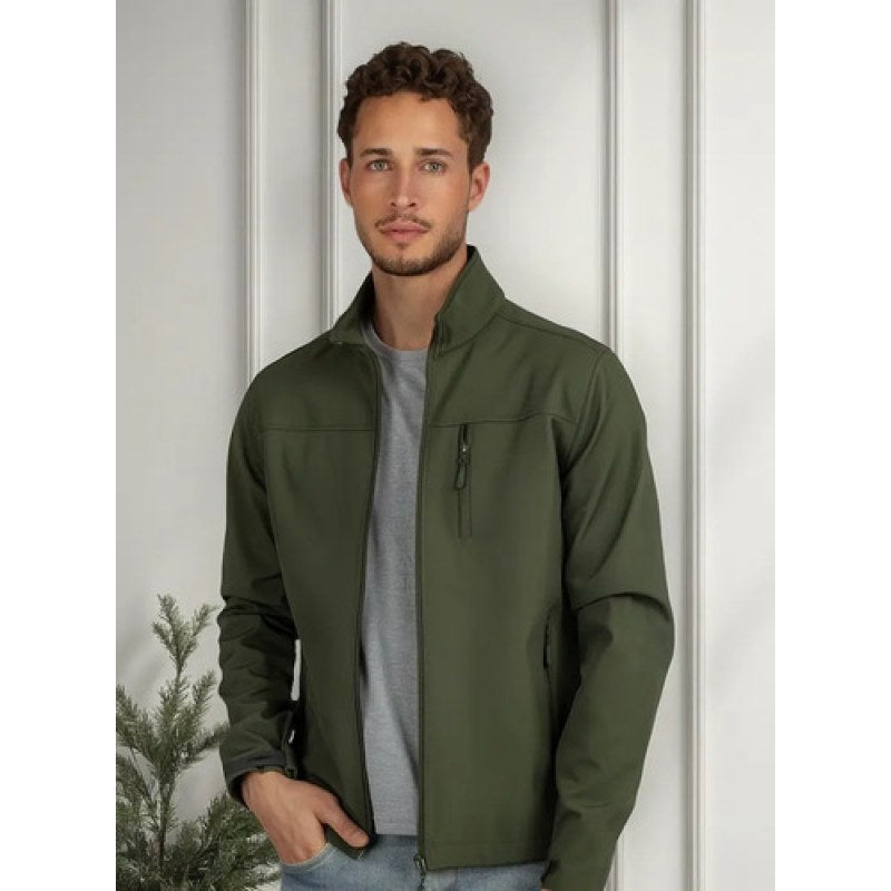 Chamarra Softshell Neopreno Repelente Cálida Térmica #mlpos_16 | Color: Verde Olivo #color_verde_olivo #sku_pc0046vrl #sku_pc0046vrm #sku_pc0046vrs #sku_pc0046vrxl