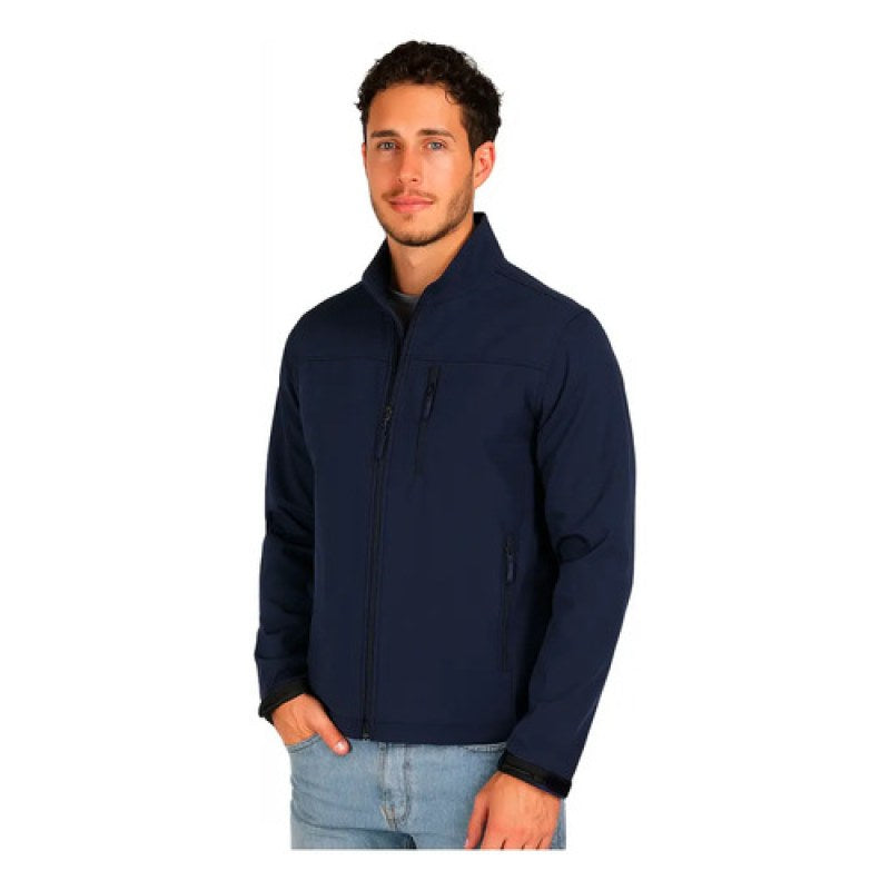 Chamarra Softshell Neopreno Repelente Cálida Térmica #mlpos_17 | Color: Azul marino #color_azul_marino #sku_pc0046mrl #sku_pc0046mrm #sku_pc0046mrs #sku_pc0046mrxl