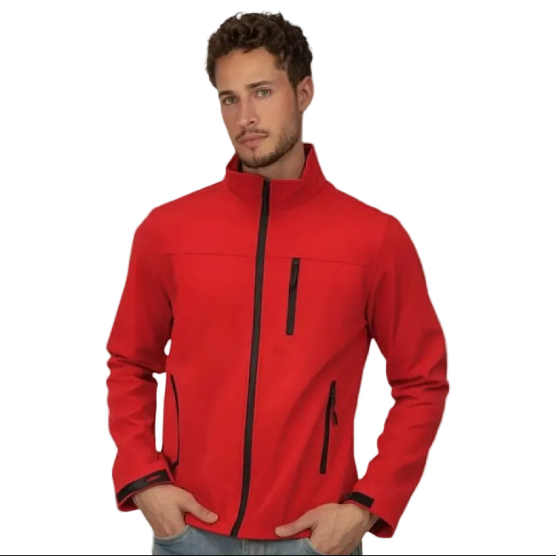 Chamarra Softshell Neopreno Repelente Cálida Térmica #mlpos_7 | Color: Roja #color_roja #sku_pc0046rjl #sku_pc0046rjm #sku_pc0046rjs #sku_pc0046rjxl