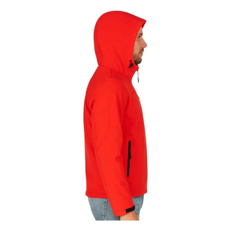 Chamarra Softshell Neopreno Repelente Cálida Térmica Capucha #mlpos_13 | Color: Roja #color_roja #sku_pc0047rjl #sku_pc0047rjm #sku_pc0047rjs #sku_pc0047rjxl