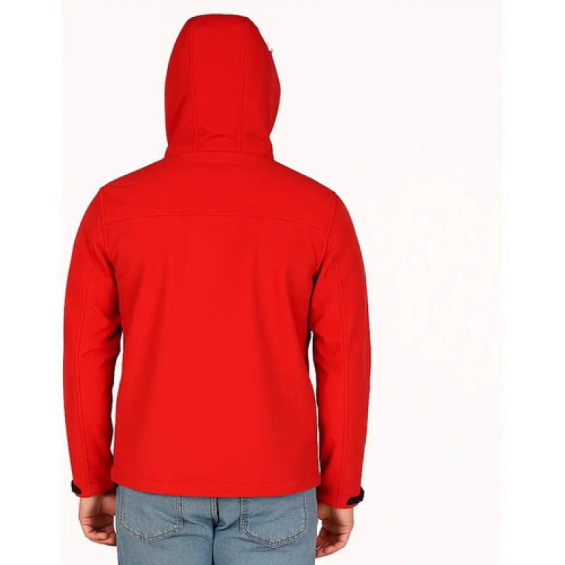 Chamarra Softshell Neopreno Repelente Cálida Térmica Capucha #mlpos_15 | Color: Roja #color_roja #sku_pc0047rjl #sku_pc0047rjm #sku_pc0047rjs #sku_pc0047rjxl