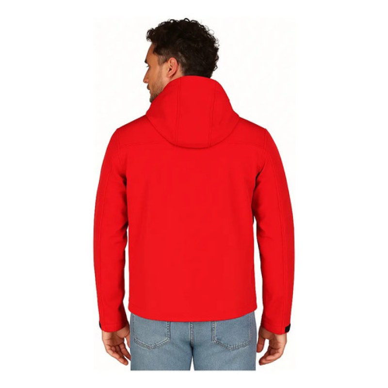 Chamarra Softshell Neopreno Repelente Cálida Térmica Capucha #mlpos_16 | Color: Roja #color_roja #sku_pc0047rjl #sku_pc0047rjm #sku_pc0047rjs #sku_pc0047rjxl