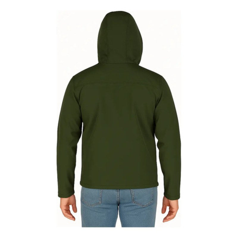 Chamarra Softshell Neopreno Repelente Cálida Térmica Capucha #mlpos_23 | Color: Verde Olivo #color_verde_olivo #sku_pc0047vrl #sku_pc0047vrm #sku_pc0047vrs #sku_pc0047vrsxl
