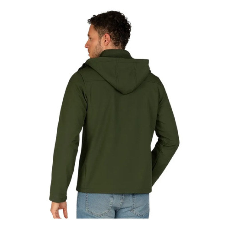 Chamarra Softshell Neopreno Repelente Cálida Térmica Capucha #mlpos_24 | Color: Verde Olivo #color_verde_olivo #sku_pc0047vrl #sku_pc0047vrm #sku_pc0047vrs #sku_pc0047vrsxl