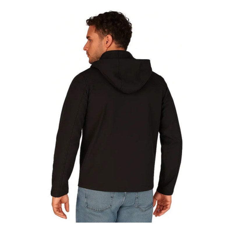 Chamarra Softshell Neopreno Repelente Cálida Térmica Capucha #mlpos_8 | Color: Negra #color_negra #sku_pc0047ngl #sku_pc0047ngm #sku_pc0047ngs #sku_pc0047ngxl
