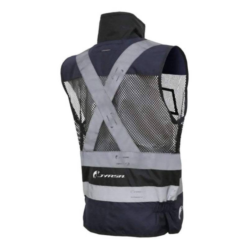 Chaleco Jyrsa Eco-1330 Ejecutivo Seguridad Con Reflejantes #mlpos_2 | Color: Azul marino #color_azul_marino #sku_eco-1330azncrch #sku_eco-1330azncrgd #sku_eco-1330azncrmd #sku_eco-1330azncrxg