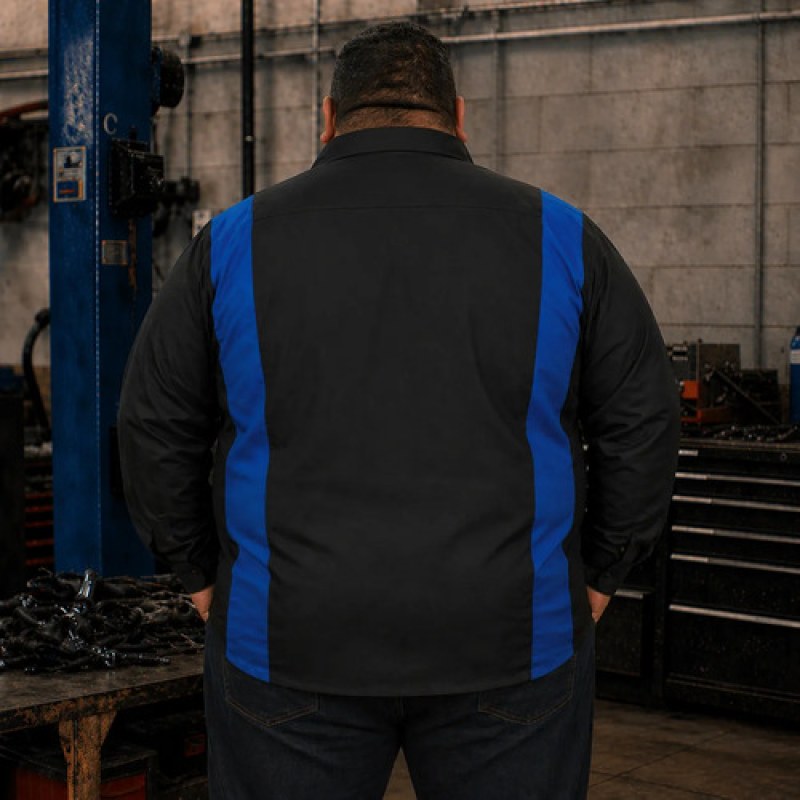 Red Kap Sy32 Camisa Manga Larga Mecánico Repelente Extras #mlpos_39 #mlitem_MLM4949100008 | Color: BR - Negra con azul rey | Talla: 3XL #color_br_-_negra_con_azul_rey #sku_sy32brrg3xl #sku_sy32brrg4xl #sku_sy32brrg5xl
