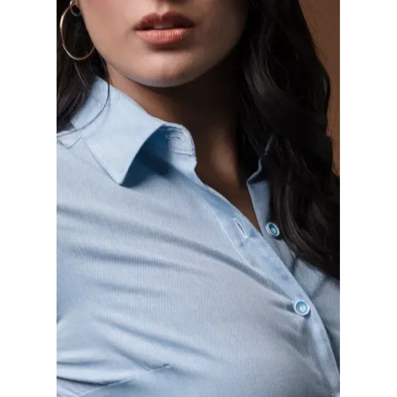 Blusa Bibo Málaga Manga Larga Casual Oficina Uniforme #mlpos_3 #mlitem_MLM3057961383 | Color: Azul cielo | Talla: CH #color_azul_cielo #sku_t2122abonch #sku_t2122abonm