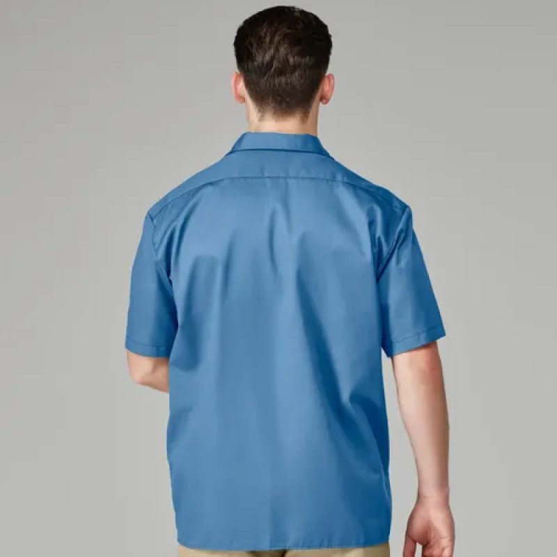 Camisa Dickies 2574 Manga Corta Durable Resistente Uso Rudo #mlpos_72 | Color: GB - Gulf Blue #color_gb_-_gulf_blue #sku_2574gbrgl #sku_2574gbrgm #sku_2574gbrgs