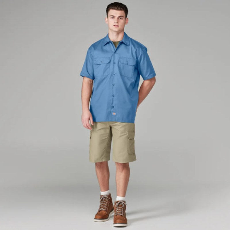Camisa Dickies 2574 Manga Corta Durable Resistente Uso Rudo #mlpos_73 | Color: GB - Gulf Blue #color_gb_-_gulf_blue #sku_2574gbrgl #sku_2574gbrgm #sku_2574gbrgs