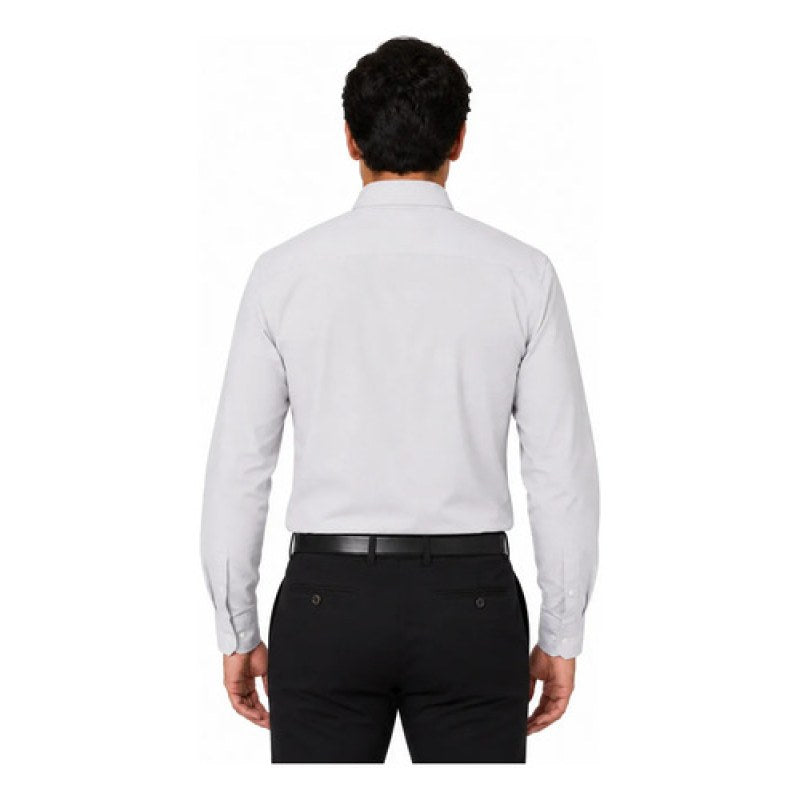 Camisa Bigbang Astro Tejido Oxford Casual Vestir Uniforme #mlpos_2 #mlitem_MLM3071885271 | Color: Gris | Talla: L #color_gris #sku_bgaslgrl #sku_bgaslgrm #sku_bgaslgrxs