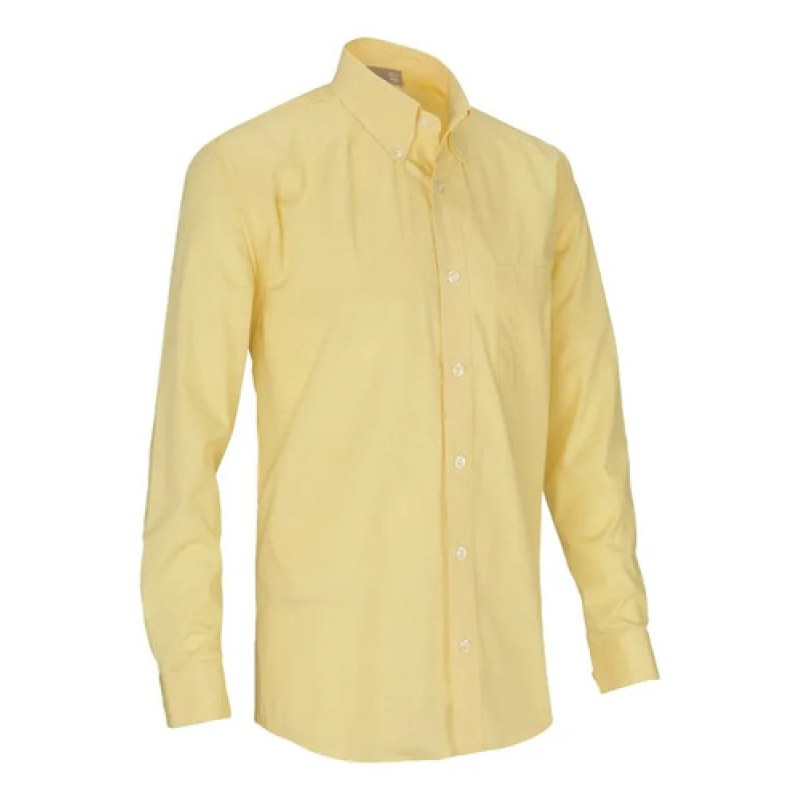 Camisa Bigbang Heli Tela Tipo Oxford Casual Vestir Uniforme #mlpos_14 #mlitem_MLM3073015103 | Color: Miel | Talla: S #color_miel #sku_bghllmls