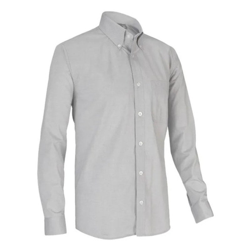 Camisa Bigbang Heli Tela Tipo Oxford Casual Vestir Uniforme #mlpos_4 #mlitem_MLM3073015099 | Color: Ceniza | Talla: XL #color_ceniza #sku_bghllcnxl