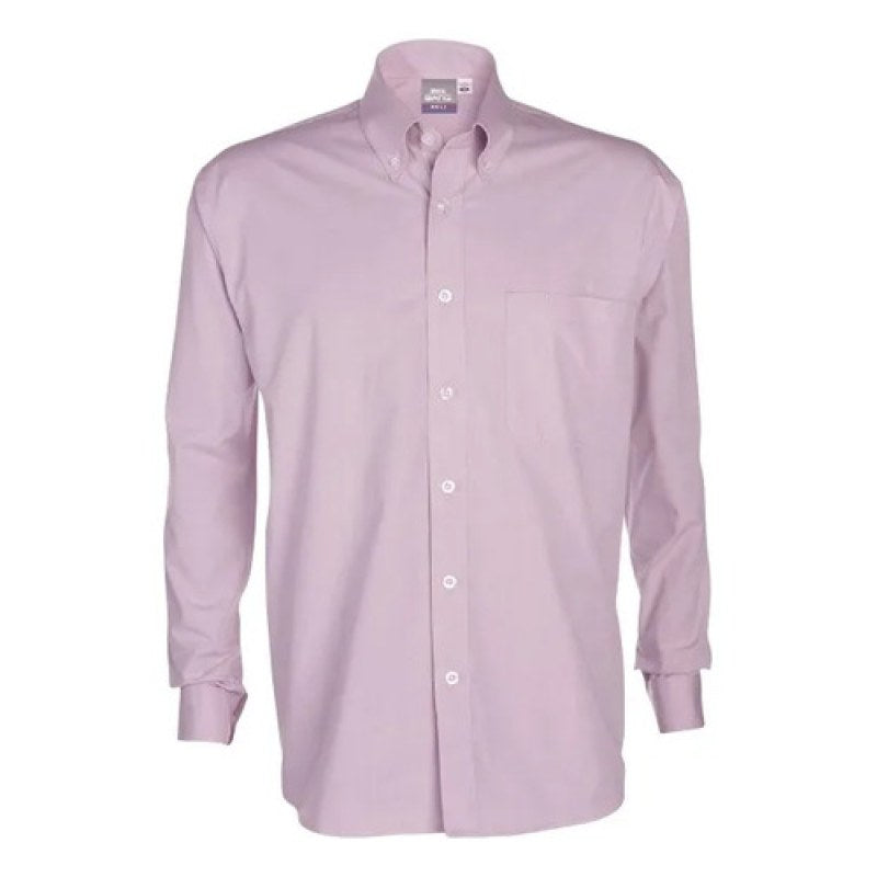 Camisa Bigbang Heli Tela Tipo Oxford Casual Vestir Uniforme #mlpos_8 #mlitem_MLM3073015101 | Color: Ciruela | Talla: L #color_ciruela #sku_bghllcrl