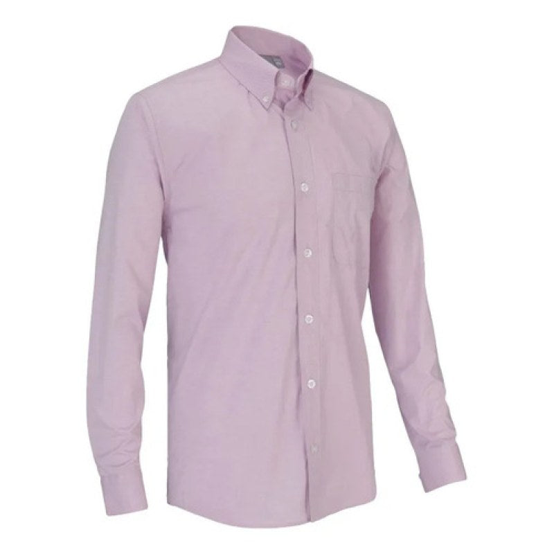Camisa Bigbang Heli Tela Tipo Oxford Casual Vestir Uniforme #mlpos_9 #mlitem_MLM3073015101 | Color: Ciruela | Talla: L #color_ciruela #sku_bghllcrl