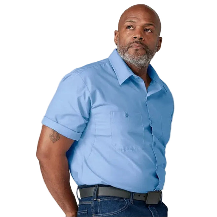 Camisa Dickies Ls51 Worktech Manga Corta Ventilada Fresca #mlpos_2 #mlitem_MLM3124379549 | Color: LW - Azul claro | Talla: L - Large #color_lw_-_azul_claro #sku_ls51lwrgl #sku_ls51lwrgm